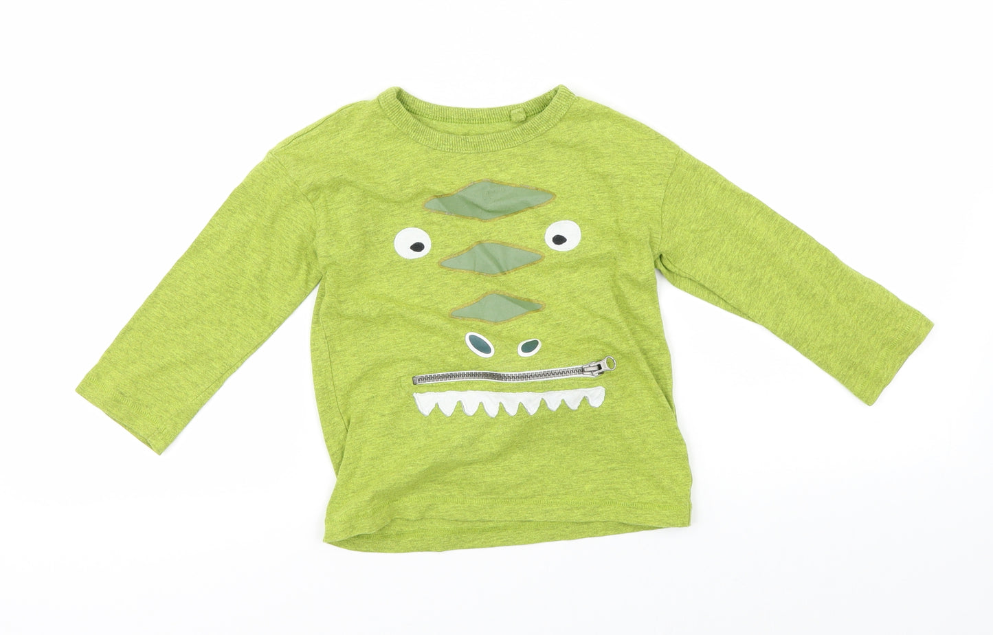 NEXT Boys Green   Basic T-Shirt Size 18-24 Months  - lizard