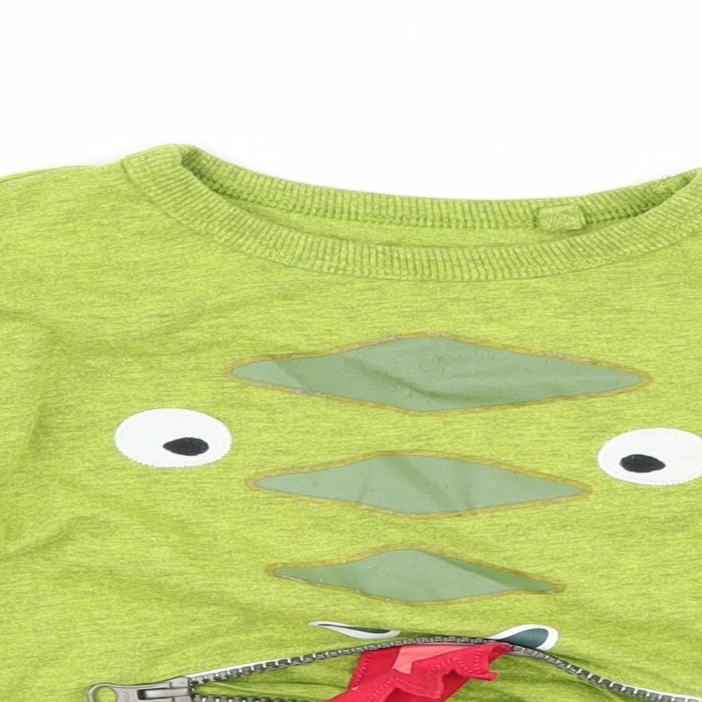 NEXT Boys Green   Basic T-Shirt Size 18-24 Months  - lizard