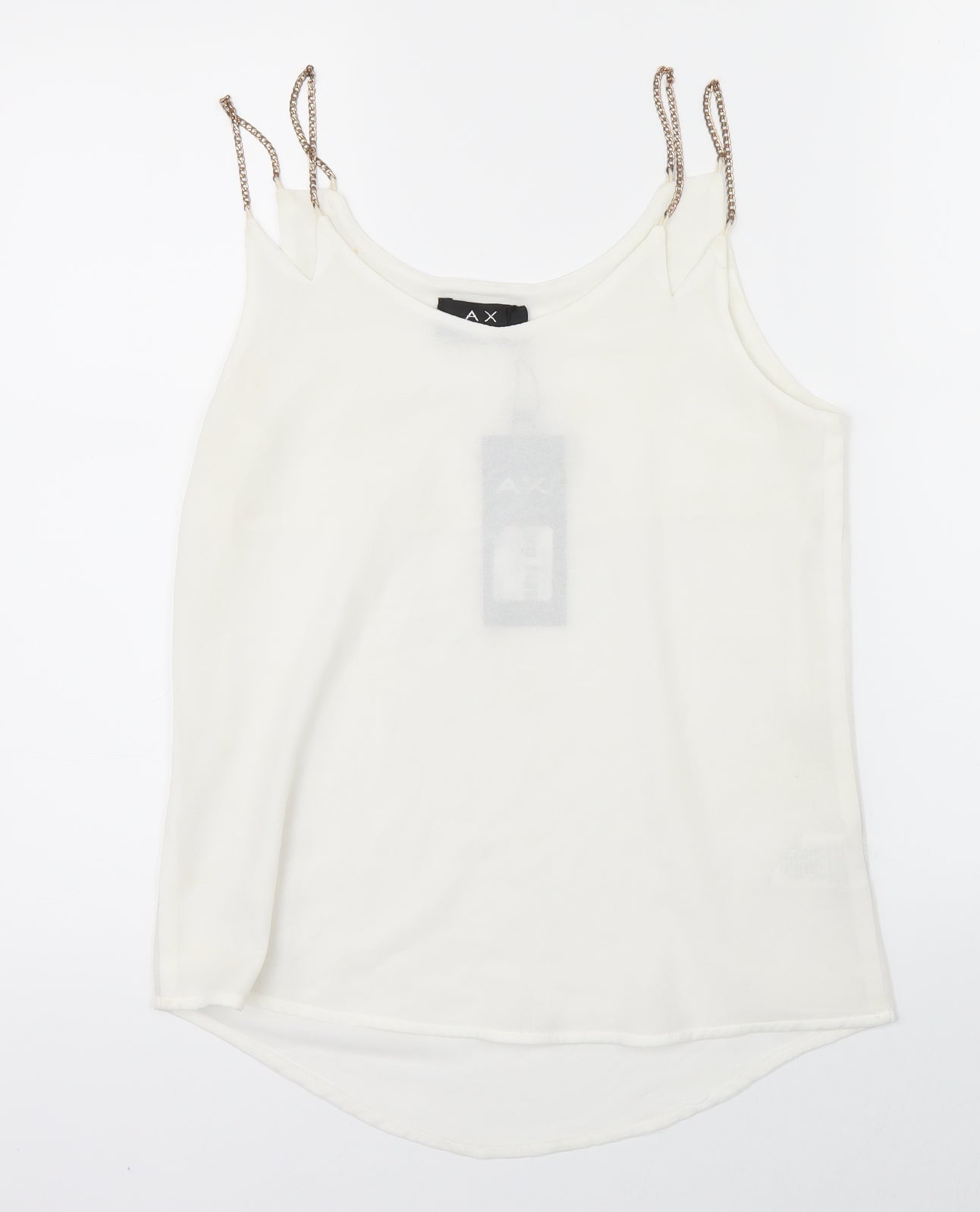 AX Womens White   Basic Blouse Size 8