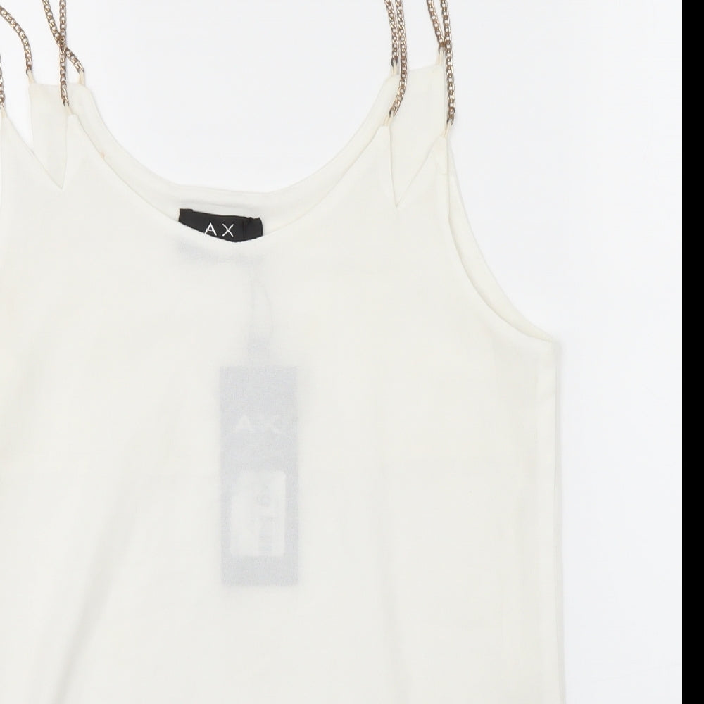 AX Womens White   Basic Blouse Size 8