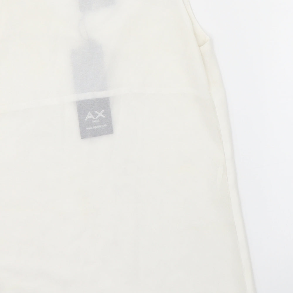 AX Womens White   Basic Blouse Size 8