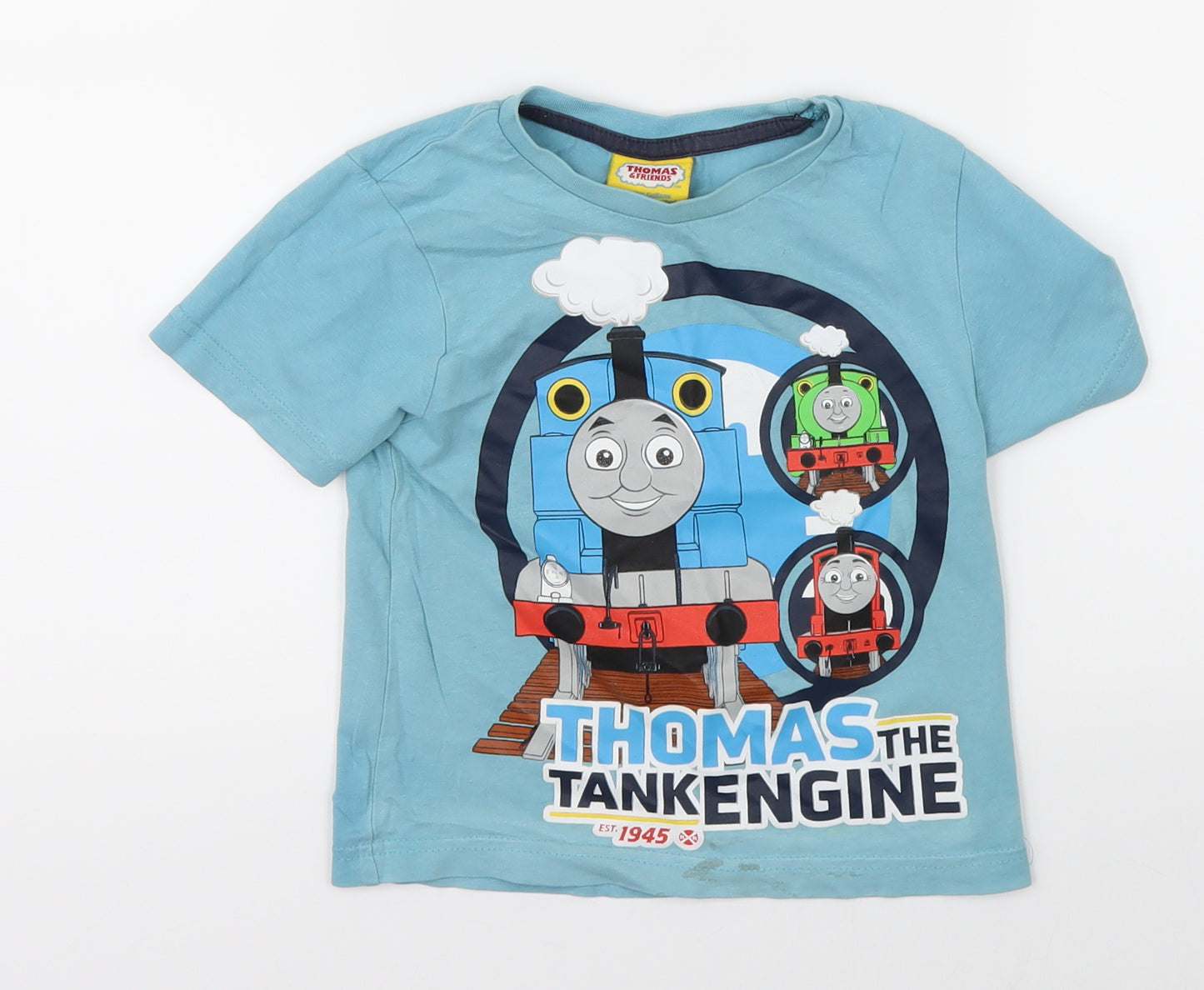 TU Boys Blue   Basic T-Shirt Size 2-3 Years  - thomas the tank engine