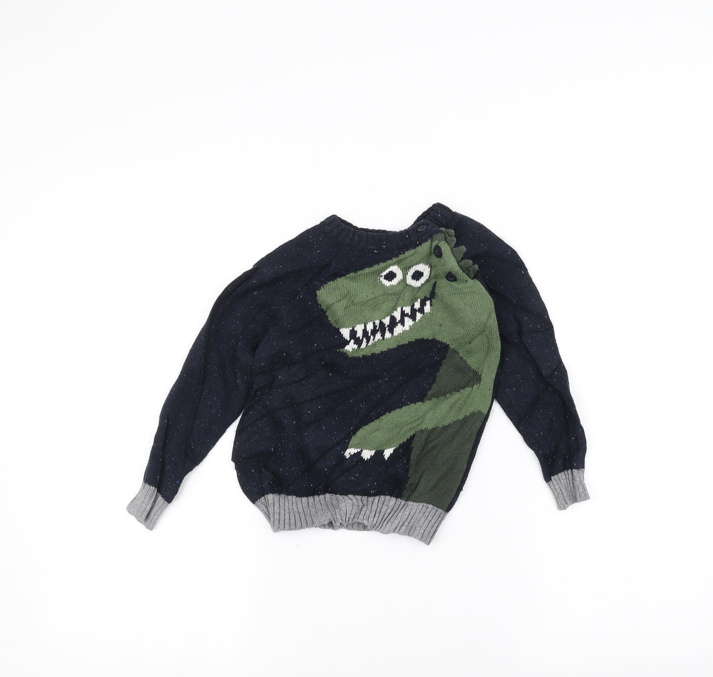 TU Boys Blue   Pullover Jumper Size 3-4 Years  - Dinosaur