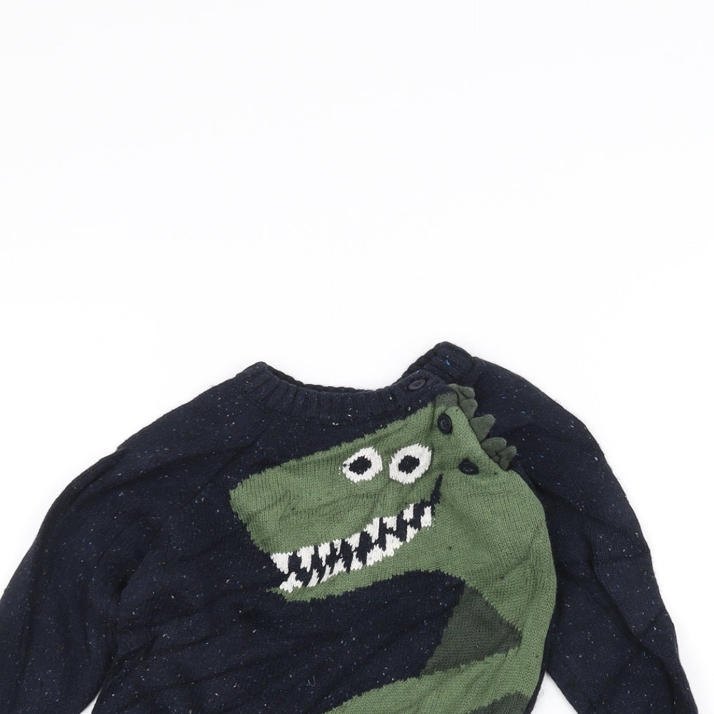 TU Boys Blue   Pullover Jumper Size 3-4 Years  - Dinosaur