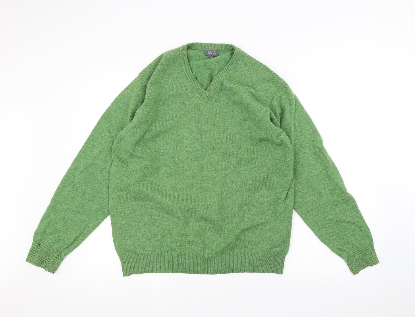 WOOLSEY Mens Green  Knit Pullover Jumper Size M