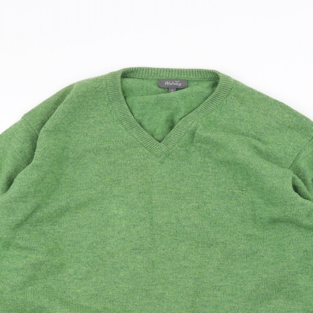 WOOLSEY Mens Green  Knit Pullover Jumper Size M