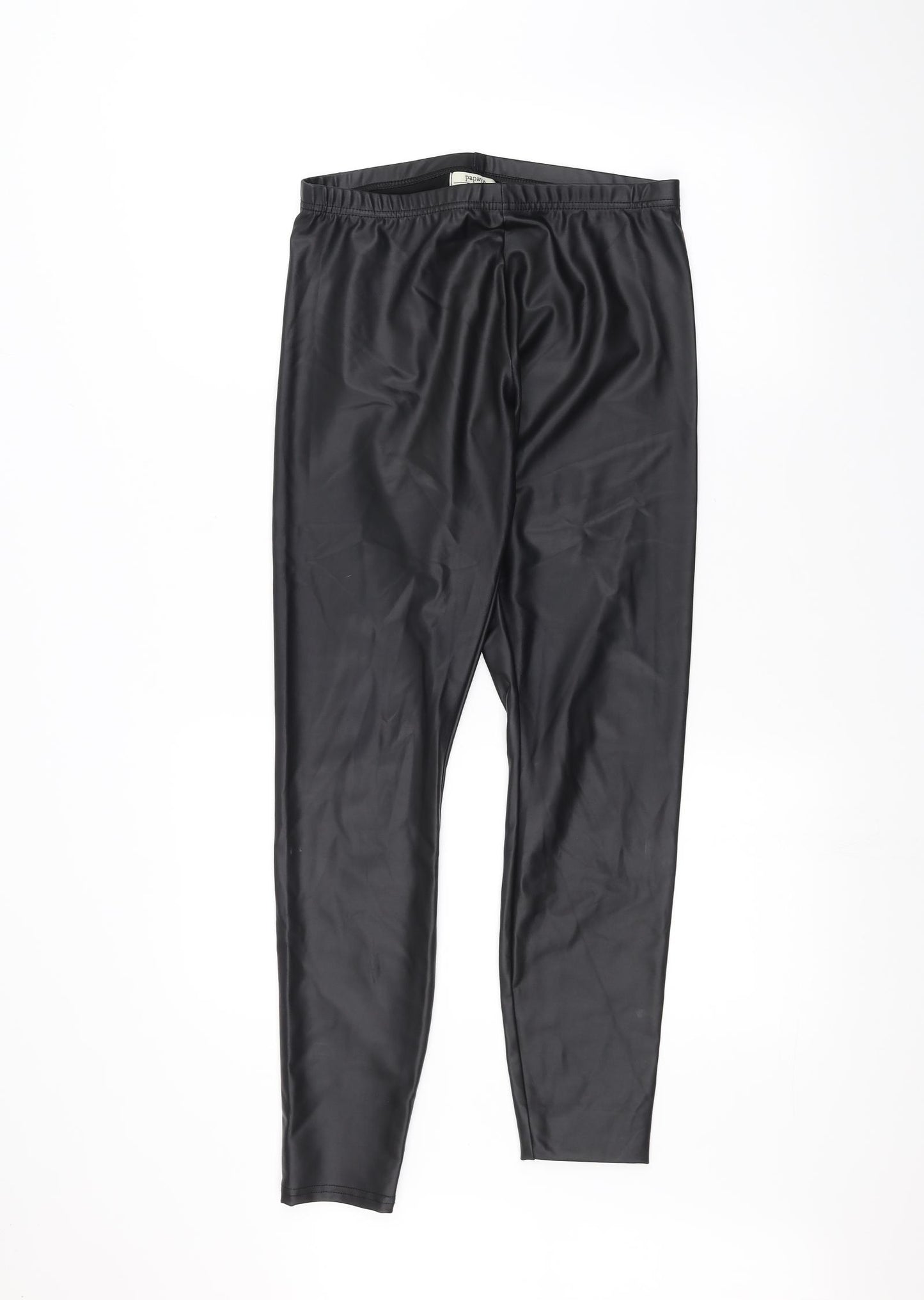 Papaya Womens Black   Trousers  Size 12 L26 in