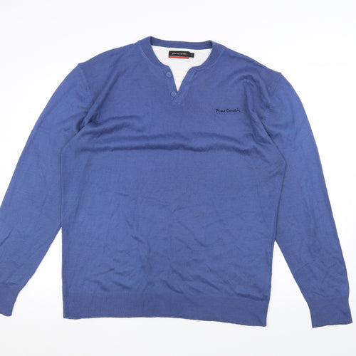 Pierre Cardin Mens Blue    T-Shirt Size L
