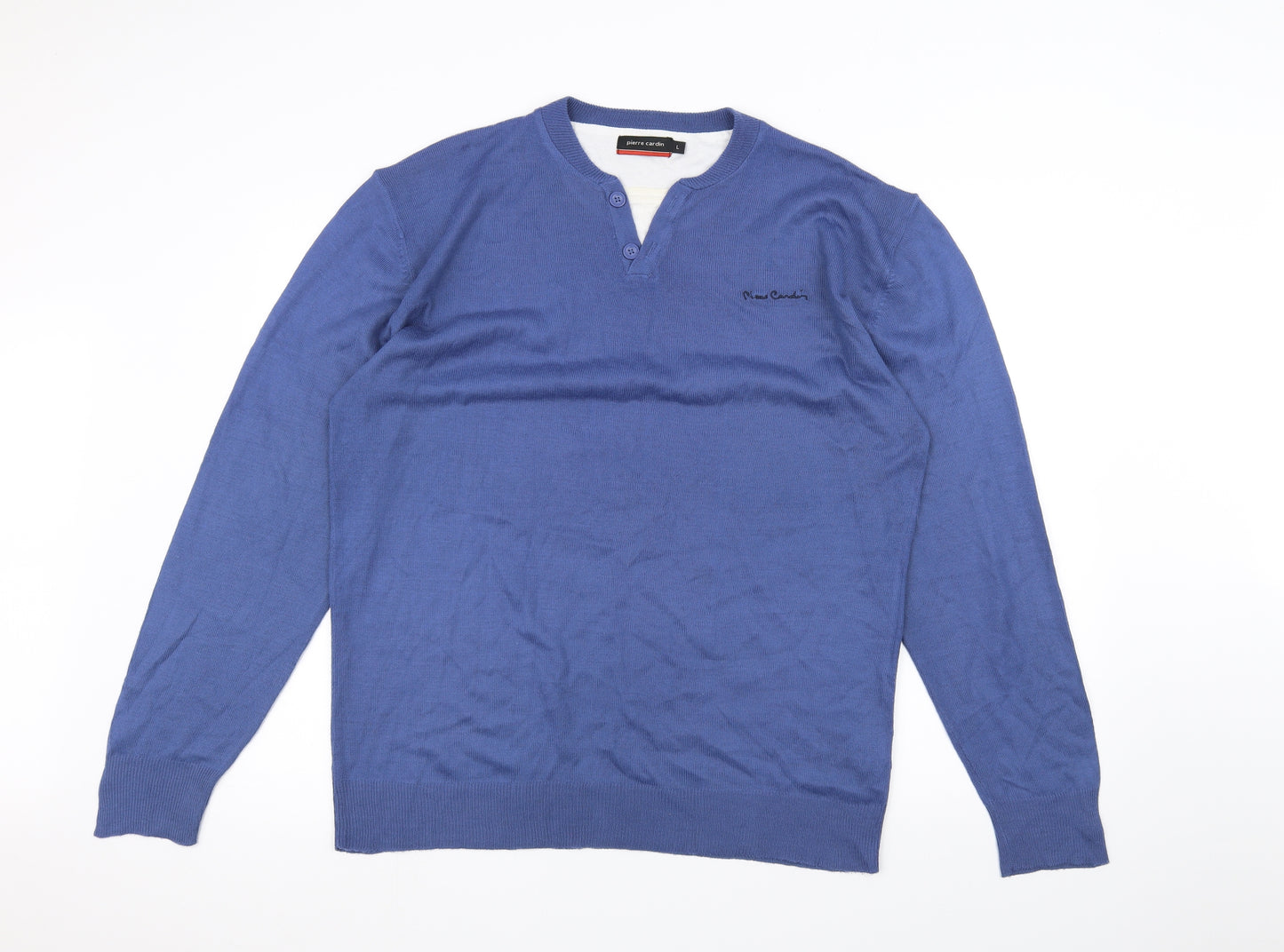 Pierre Cardin Mens Blue    T-Shirt Size L
