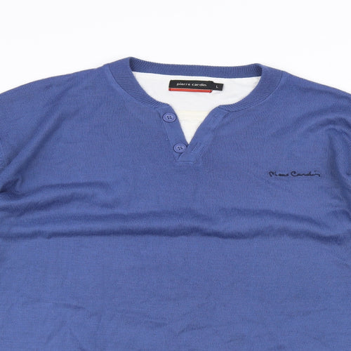 Pierre Cardin Mens Blue    T-Shirt Size L