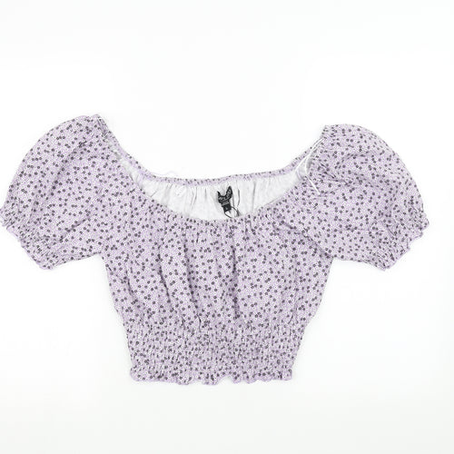 Brave Soul Womens Purple   Basic Blouse Size L