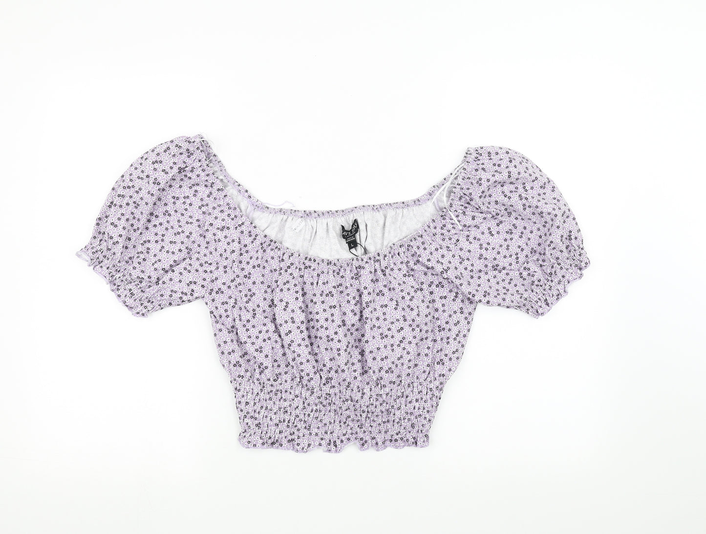 Brave Soul Womens Purple   Basic Blouse Size L