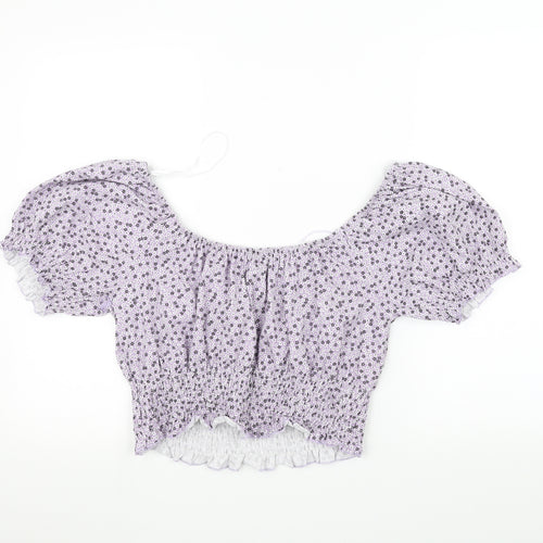 Brave Soul Womens Purple   Basic Blouse Size L