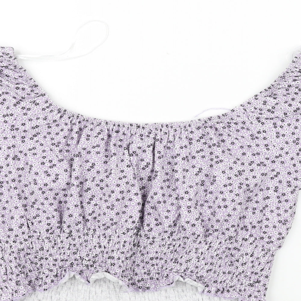 Brave Soul Womens Purple   Basic Blouse Size L
