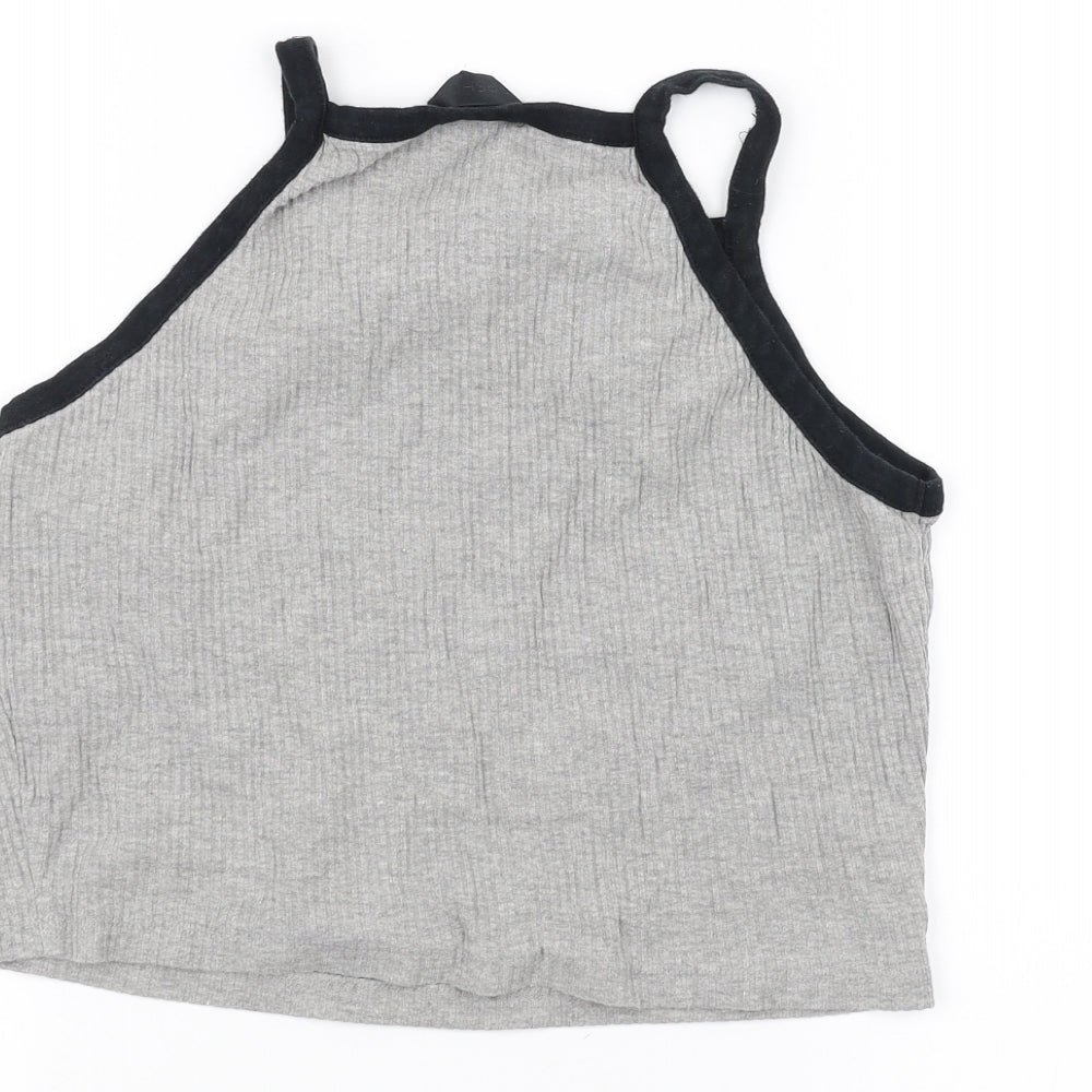 Topshop Womens Grey   Basic Tank Size 16