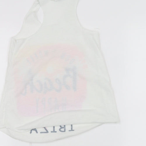 planet zoo Girls White   Basic Tank Size 4 Years