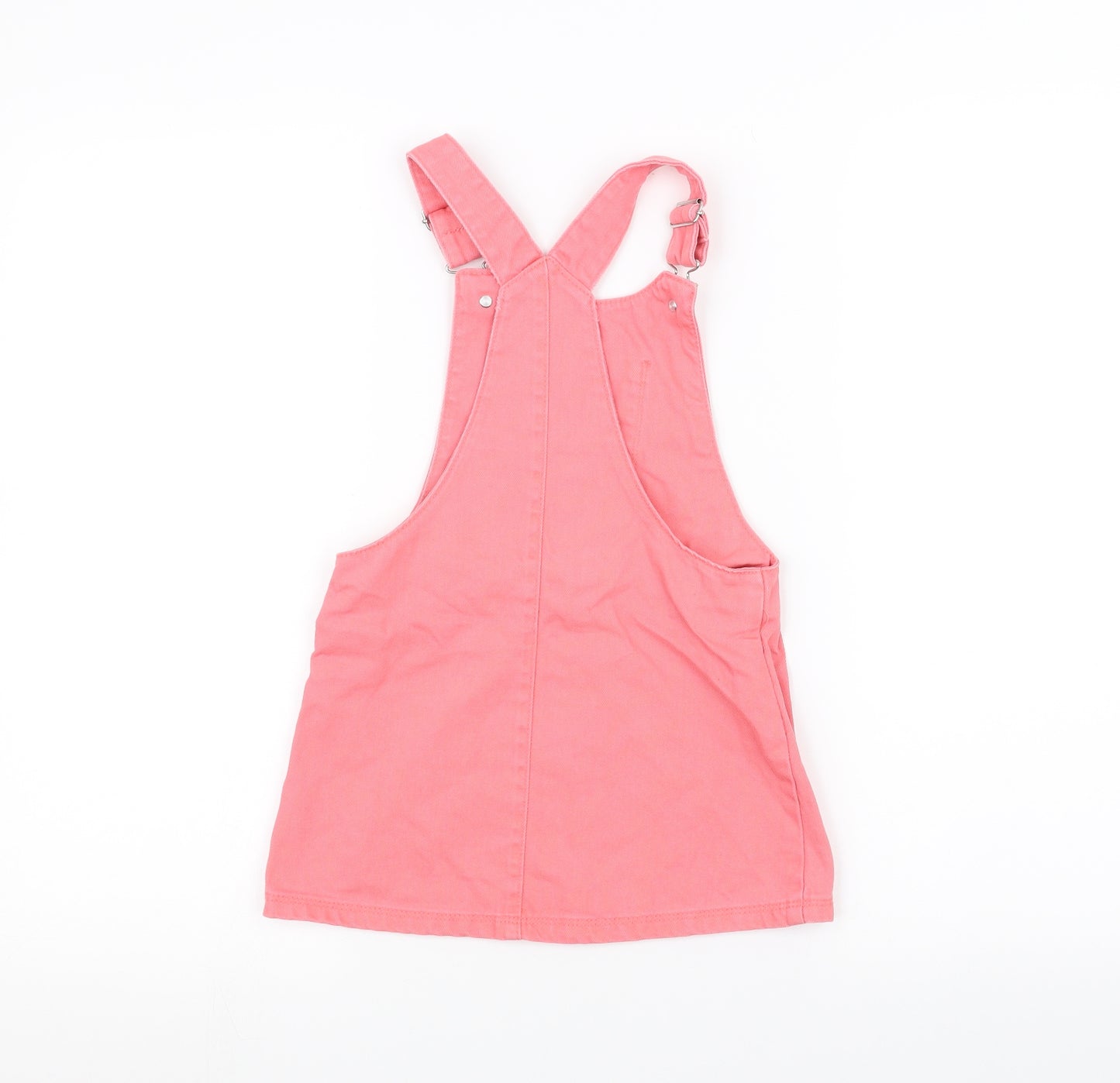F&F Girls Pink   Pinafore/Dungaree Dress  Size 4-5 Years