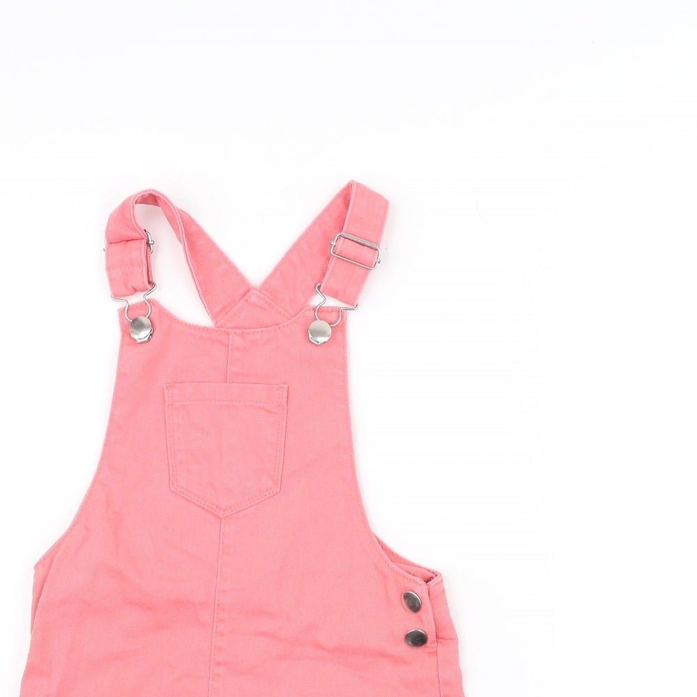F&F Girls Pink   Pinafore/Dungaree Dress  Size 4-5 Years