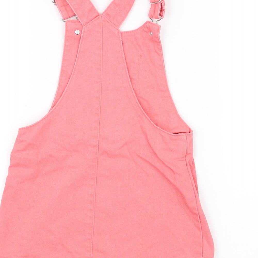 F&F Girls Pink   Pinafore/Dungaree Dress  Size 4-5 Years