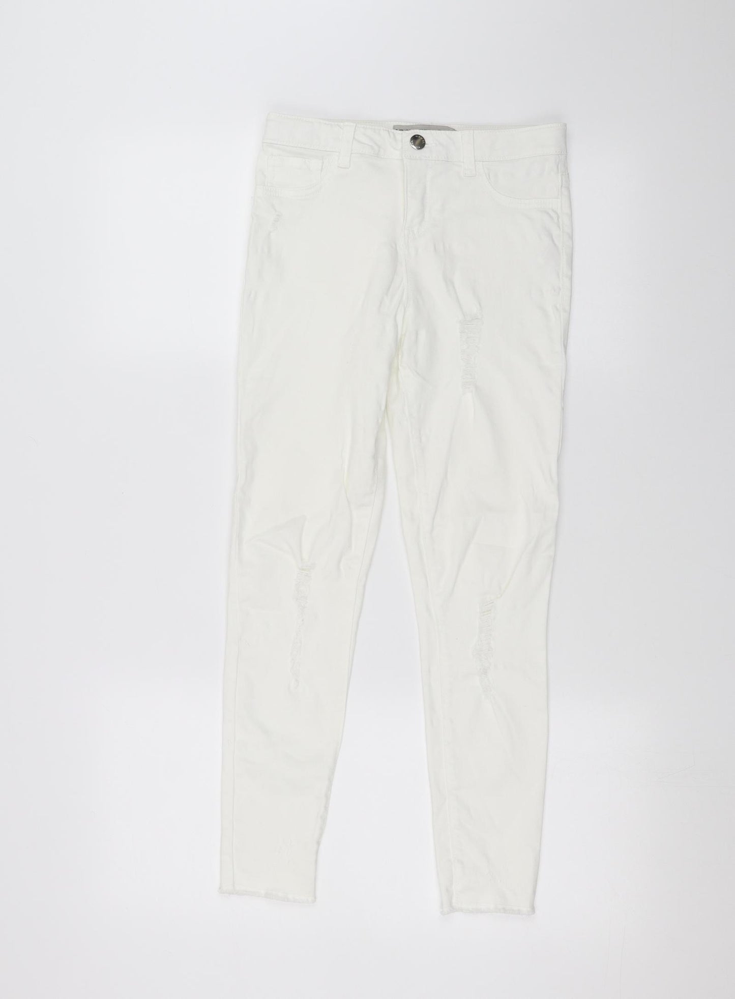Denim & Co. Girls White   Skinny Jeans Size 9-10 Years