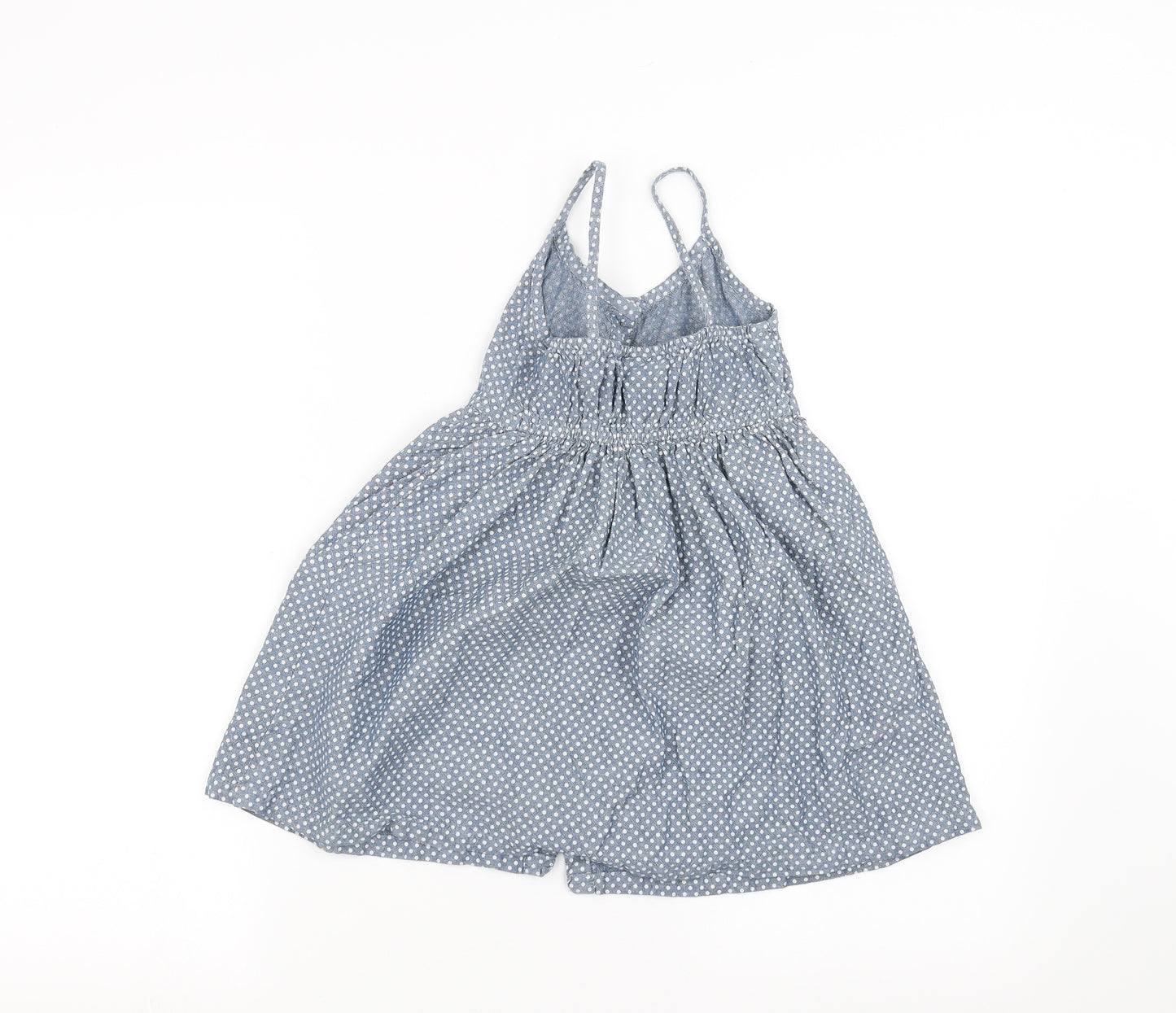 Hullabaloo Girls Blue Polka Dot  A-Line  Size 5-6 Years