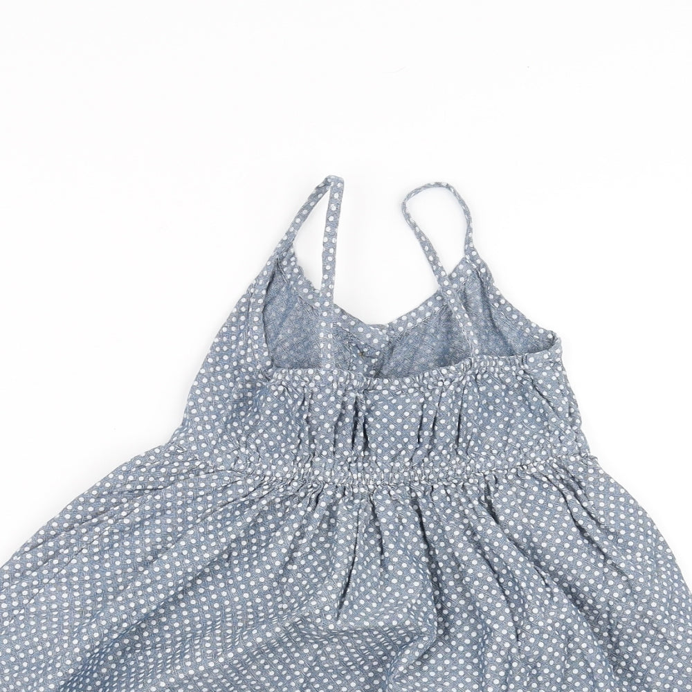Hullabaloo Girls Blue Polka Dot  A-Line  Size 5-6 Years