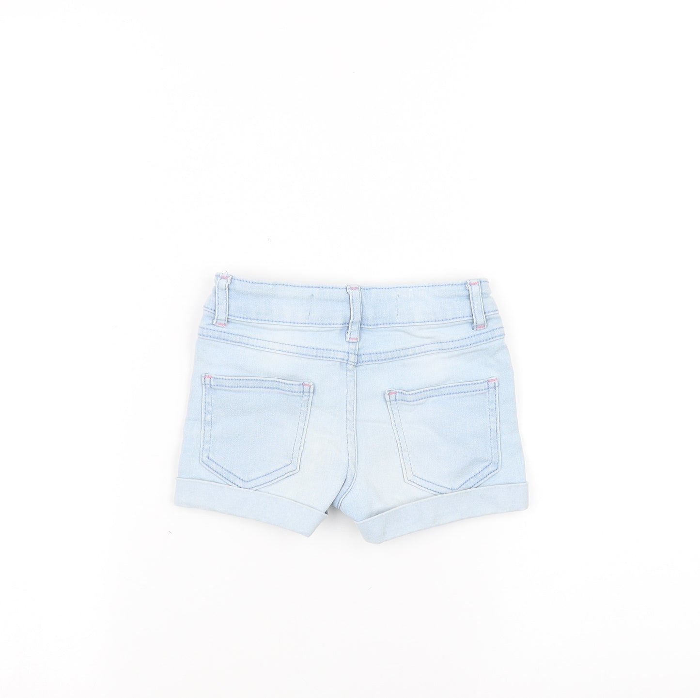 Denim & Co. Girls Blue  Denim Chino Shorts Size 3-4 Years