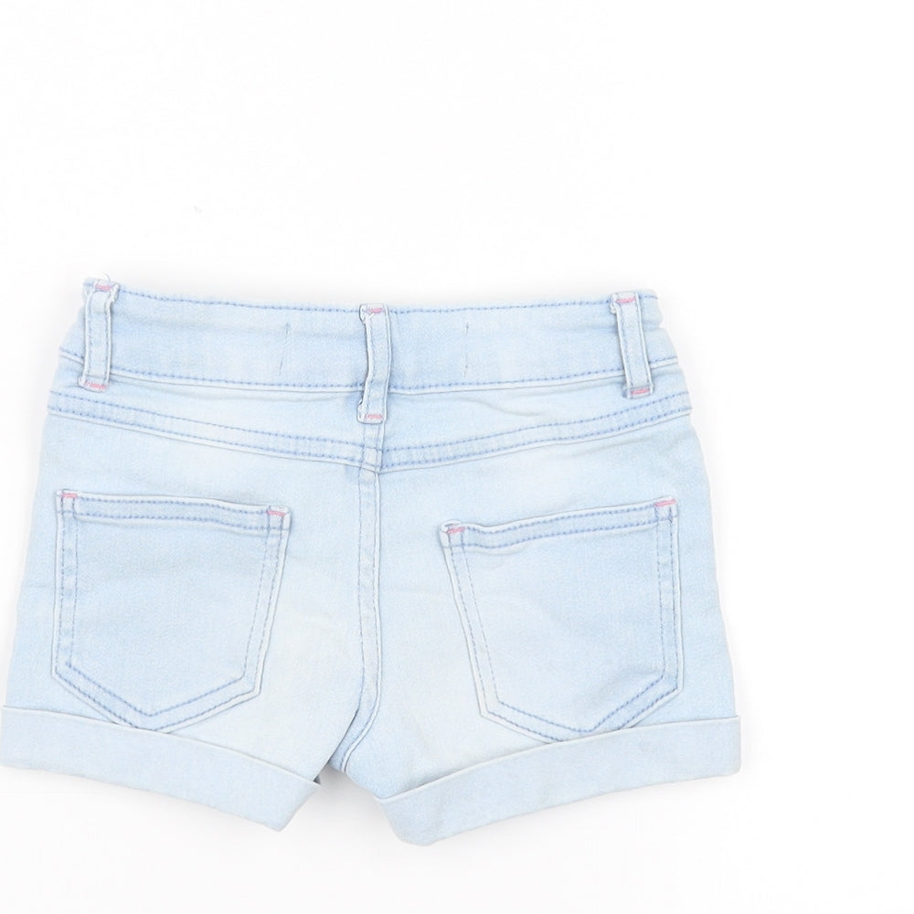 Denim & Co. Girls Blue  Denim Chino Shorts Size 3-4 Years