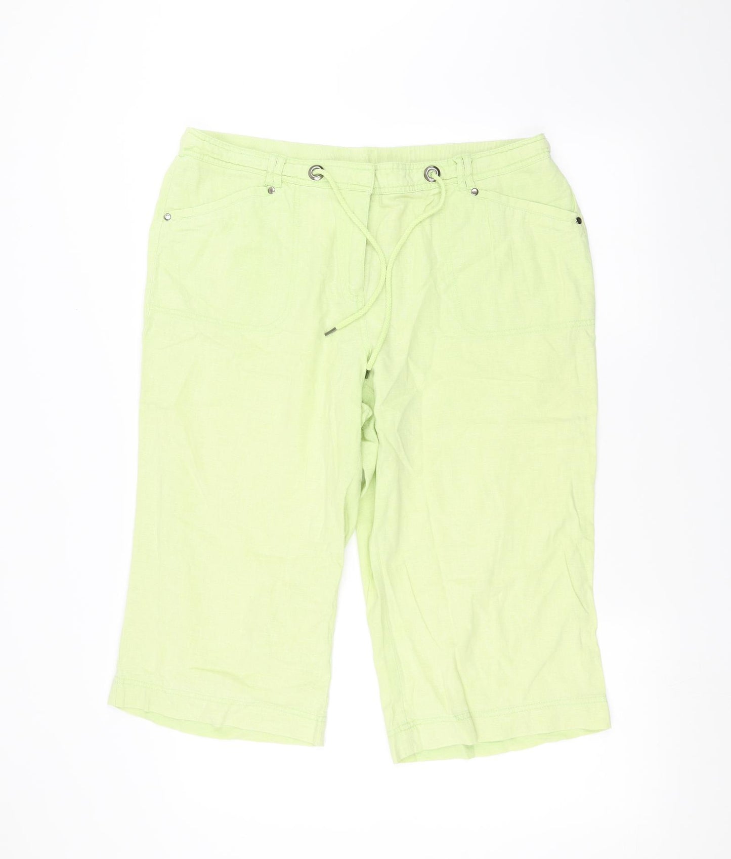 Rivera Womens Green   Paperbag Shorts Size 16