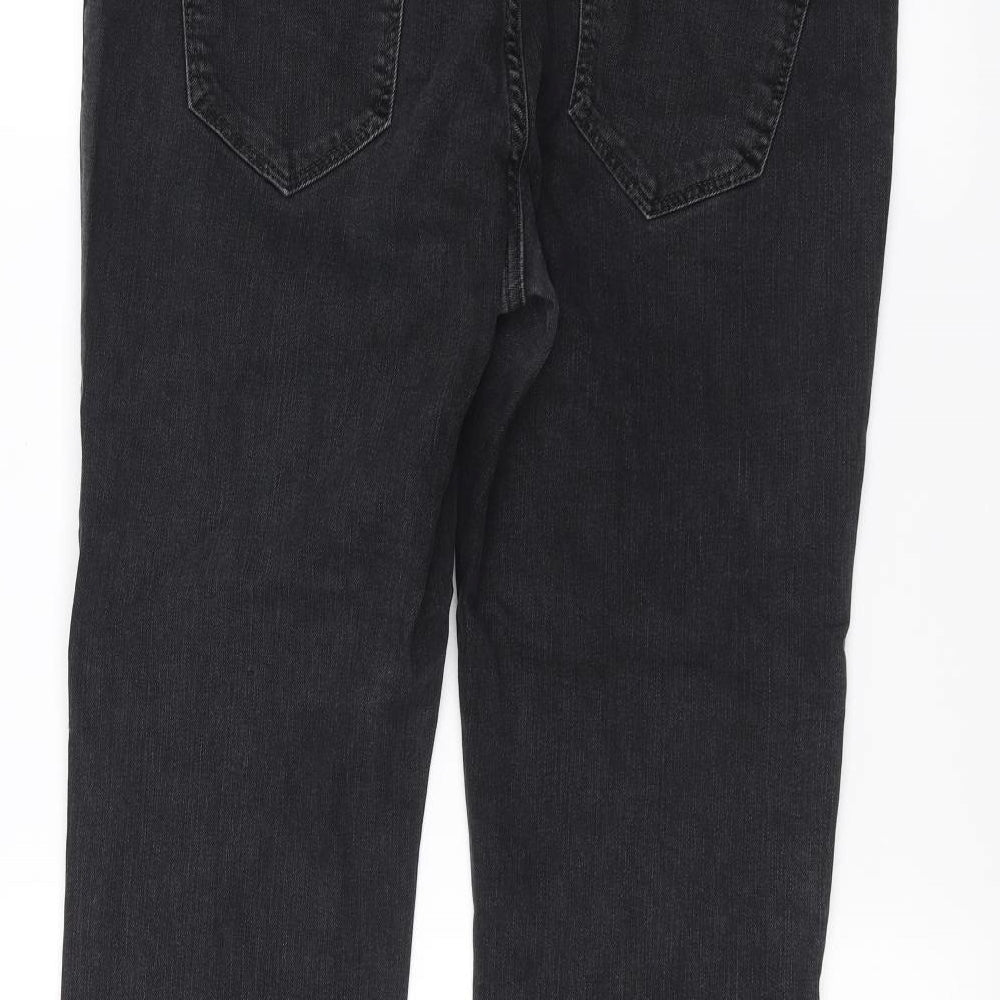 White Stuff Womens Black  Denim Straight Jeans Size 16 L25 in