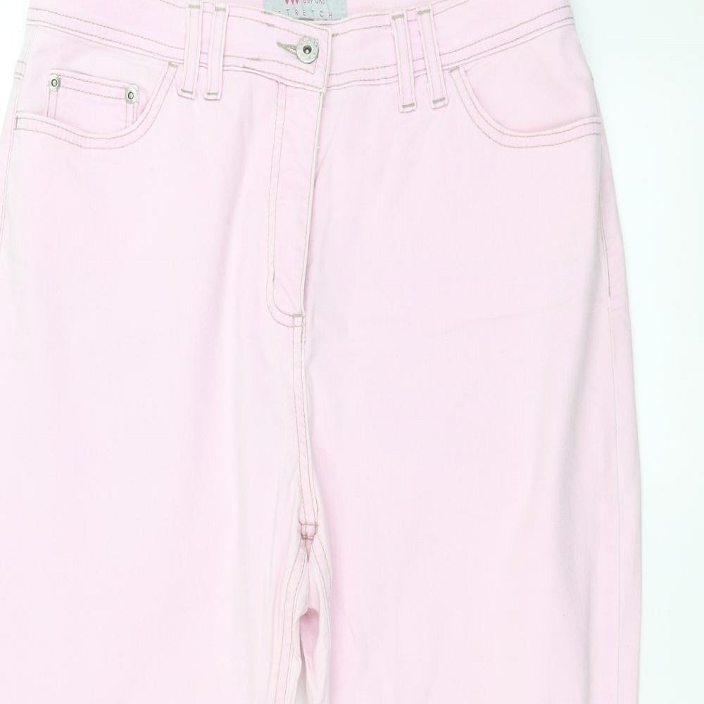 Per Una Womens Pink   Straight Jeans Size 16 L21 in