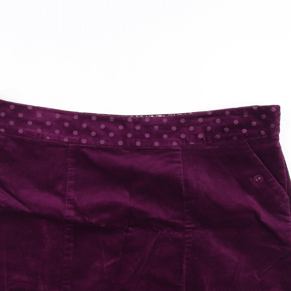 White Stuff Womens Purple   A-Line Skirt Size 14