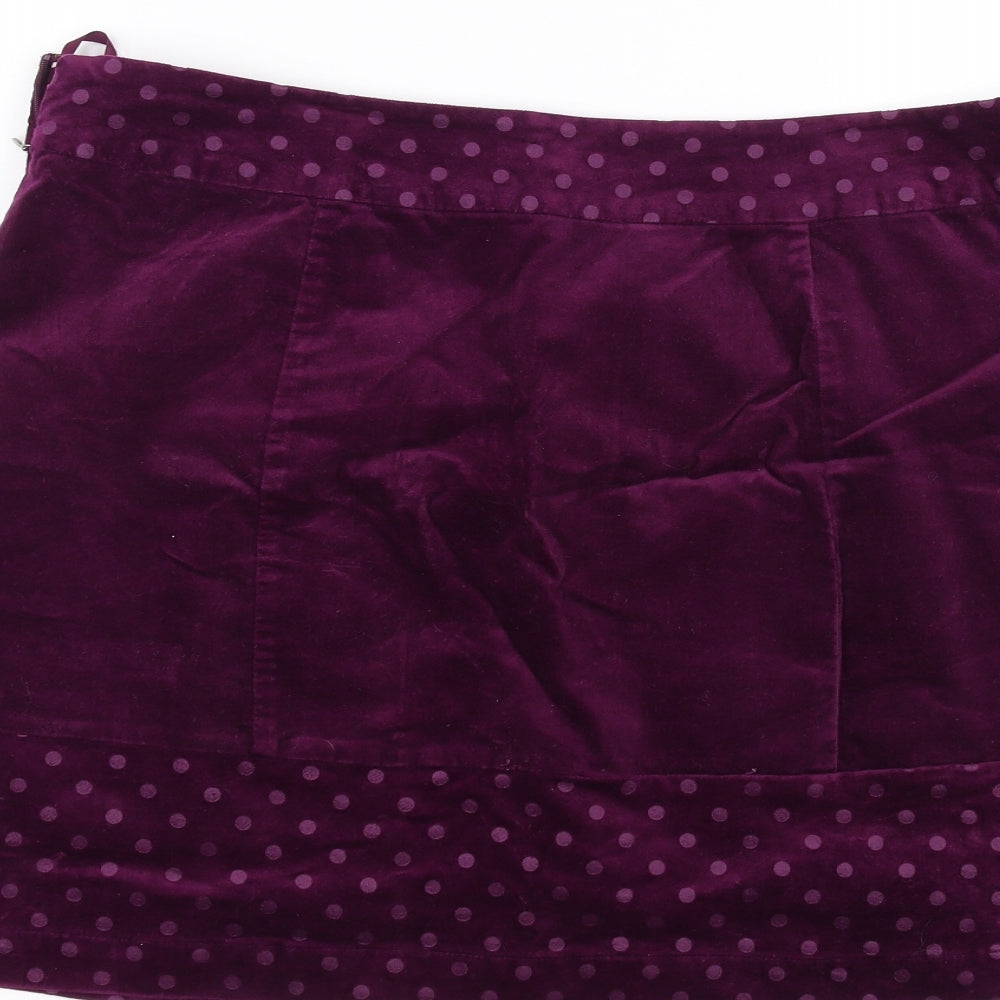 White Stuff Womens Purple   A-Line Skirt Size 14