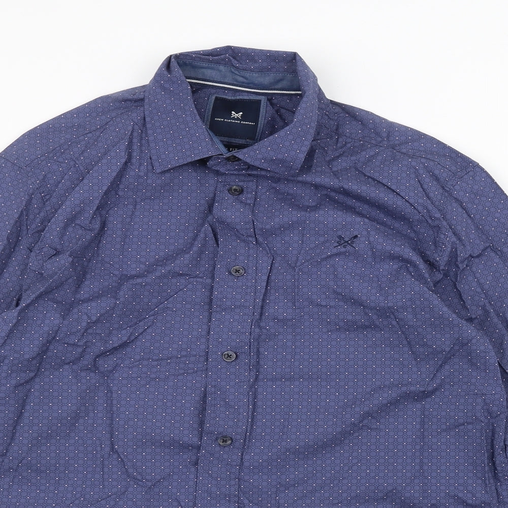 Crew Clothing Mens Blue    Dress Shirt Size M