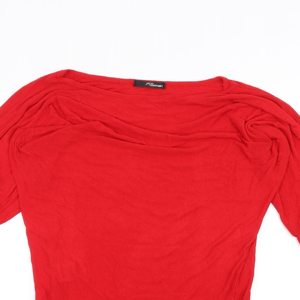 Jane Norman Womens Red   Basic T-Shirt Size M