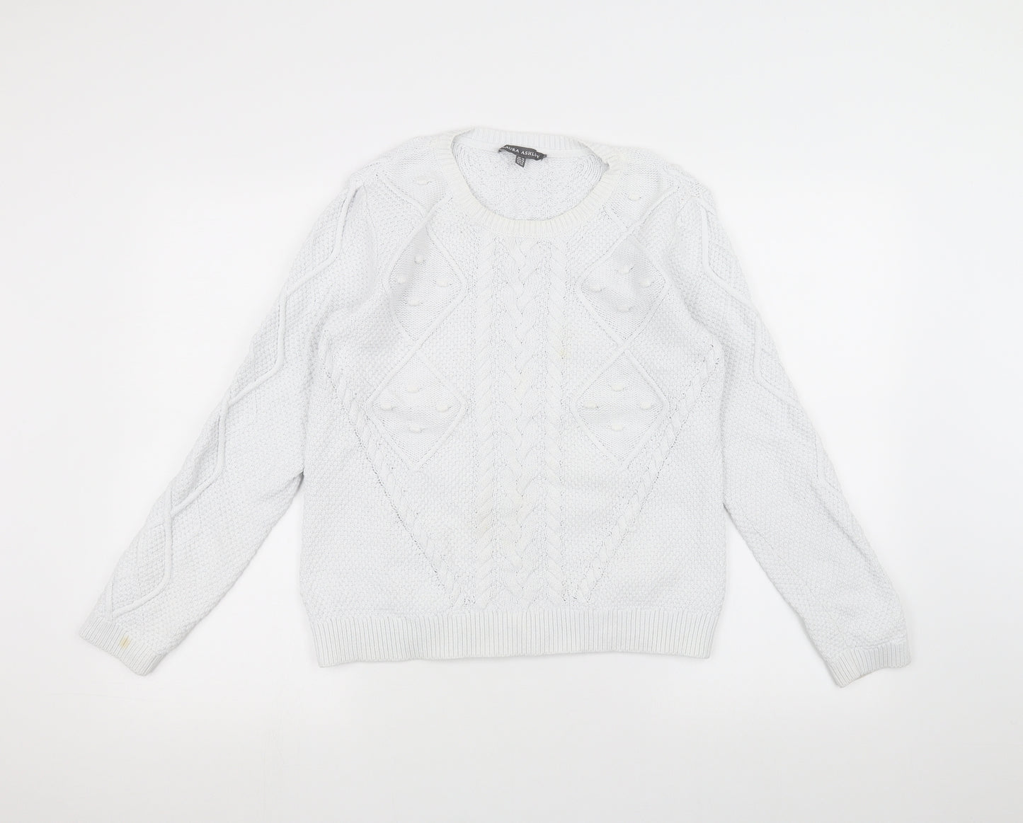 Laura Ashley Womens White   Pullover Jumper Size 10