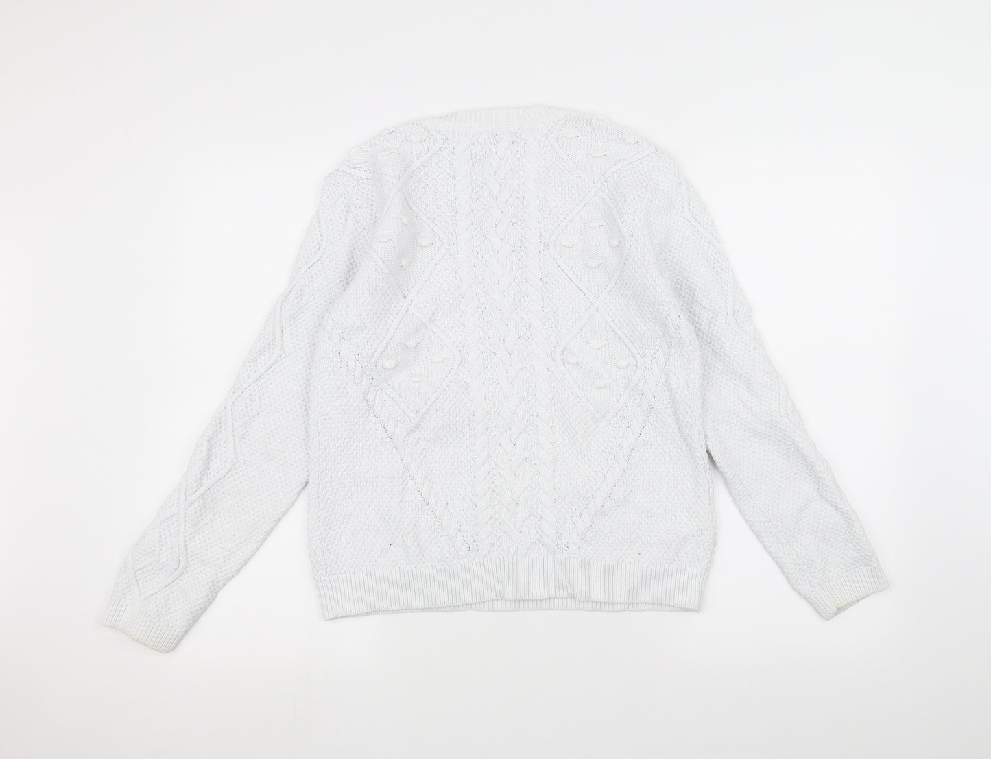 Laura Ashley Womens White   Pullover Jumper Size 10