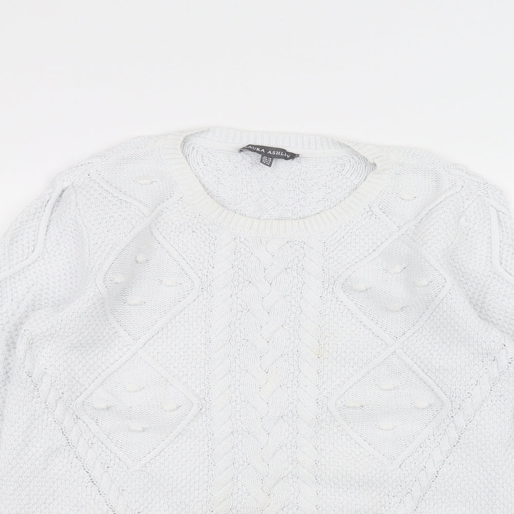 Laura Ashley Womens White   Pullover Jumper Size 10