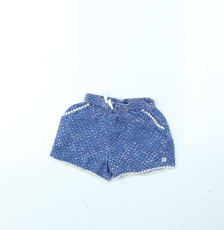 Manta Ray Girls Blue Spotted  Bermuda Shorts Size 3 Years