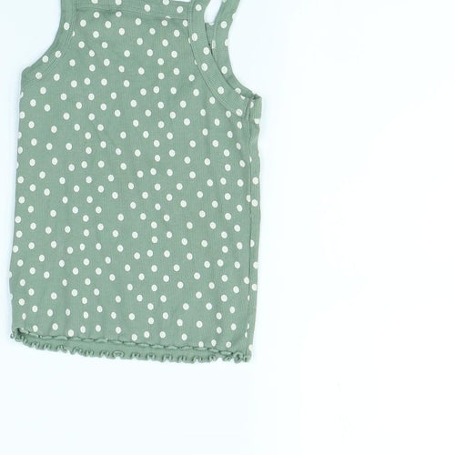 NEXT Girls Green Polka Dot  Basic Tank Size 5 Years