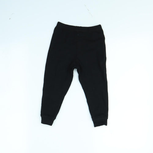 George Girls Black   Jogger Trousers Size 2 Years - Skeleton