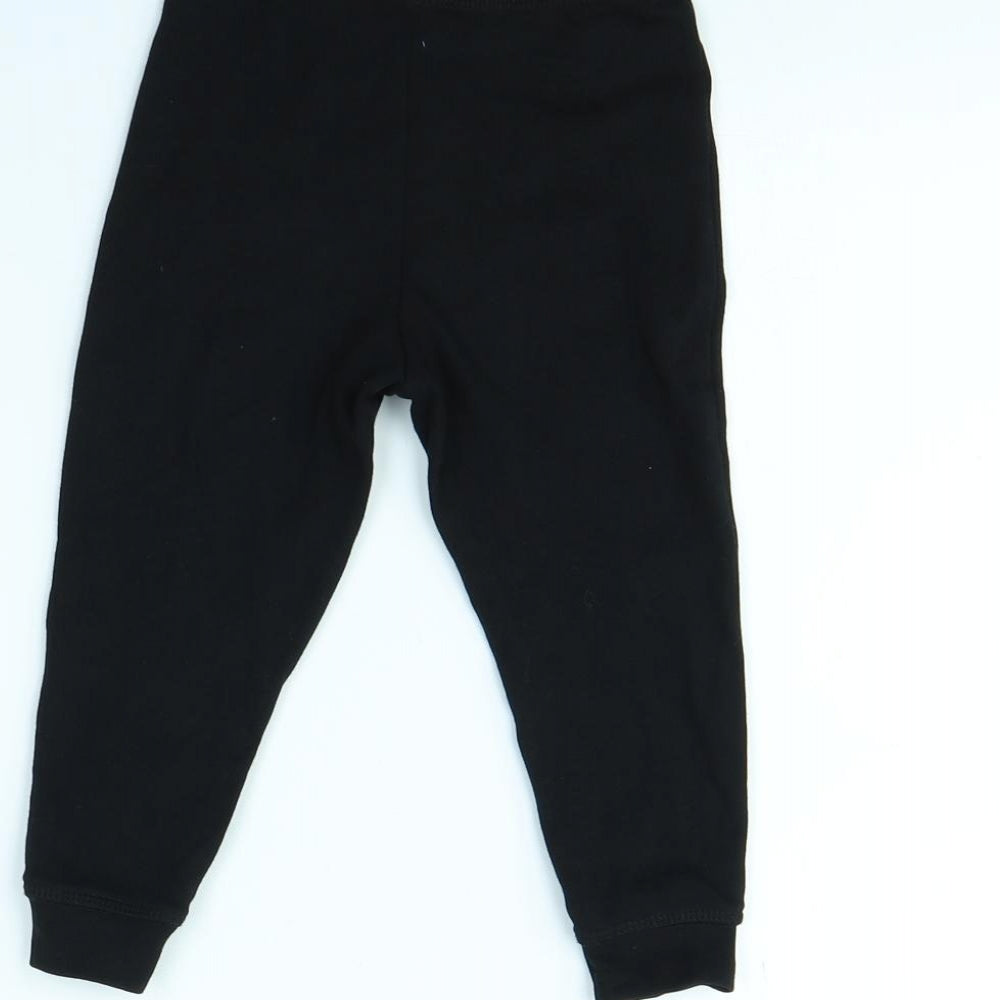 George Girls Black   Jogger Trousers Size 2 Years - Skeleton