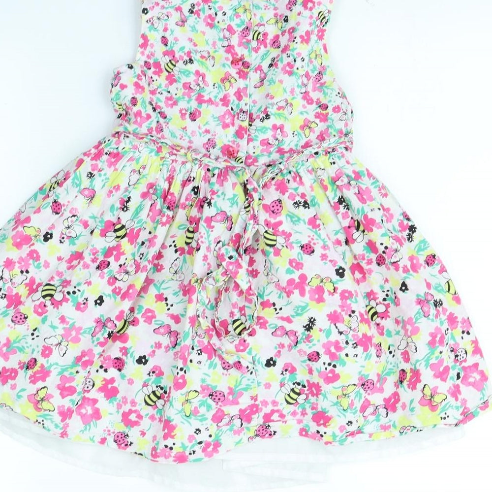 TU Girls Multicoloured Floral  Fit & Flare  Size 2 Years