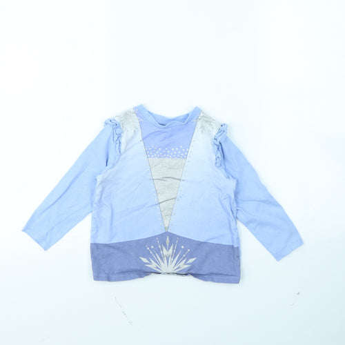 Disney Girls Blue   Basic T-Shirt Size 3 Years  - Frozen