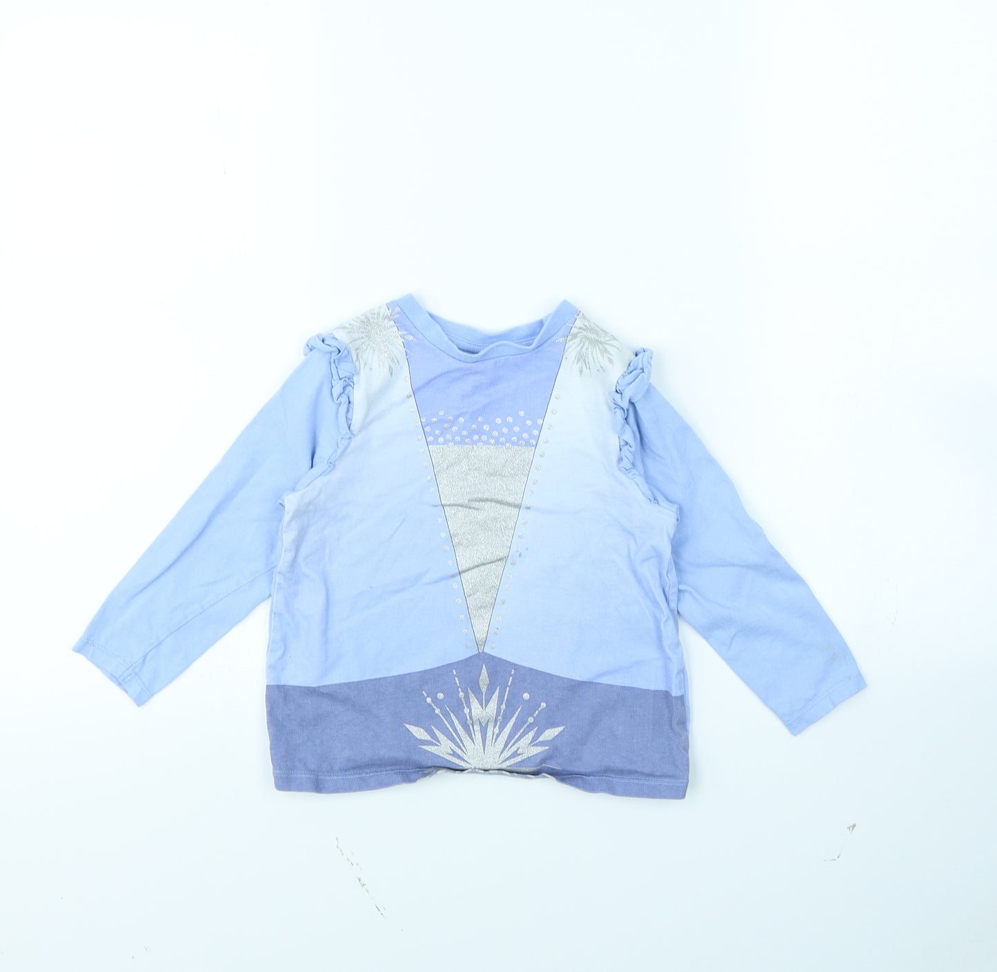 Disney Girls Blue   Basic T-Shirt Size 3 Years  - Frozen