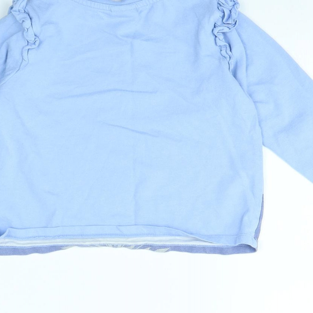 Disney Girls Blue   Basic T-Shirt Size 3 Years  - Frozen