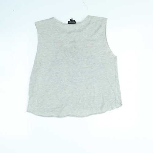 Topshop Womens Grey   Basic Tank Size 10