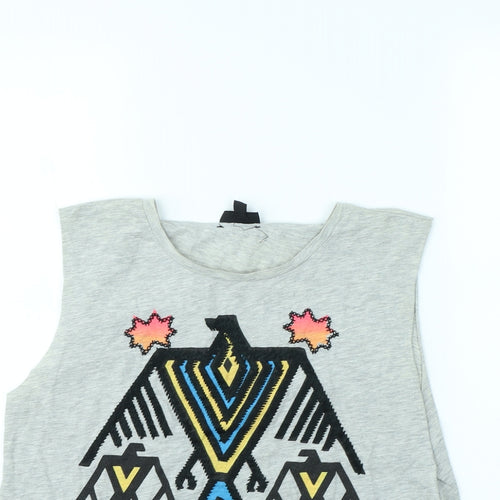 Topshop Womens Grey   Basic Tank Size 10