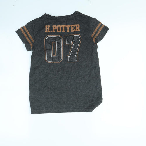 Harry Potter Girls Grey   Basic T-Shirt Size 9 Years  - Harry potter