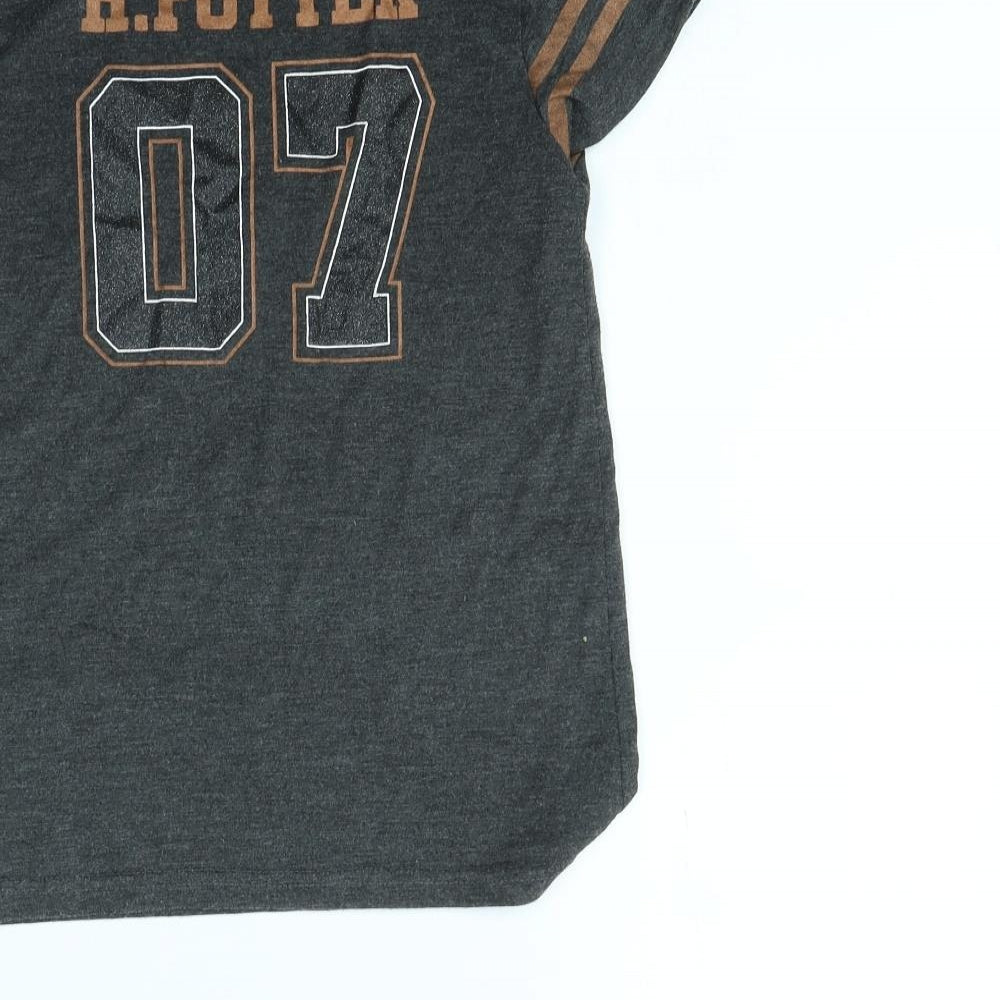 Harry Potter Girls Grey   Basic T-Shirt Size 9 Years  - Harry potter